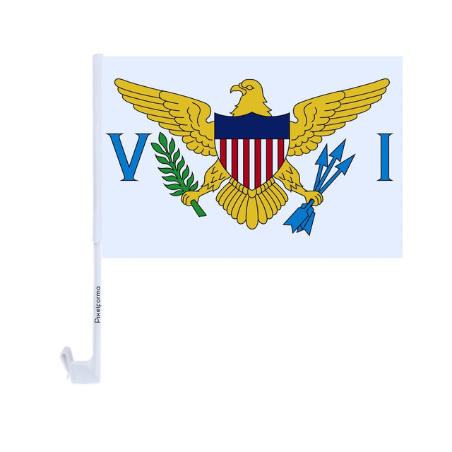 Drapeau voiture des Îles Vierges des États-Unis en polyester - Pixelforma 