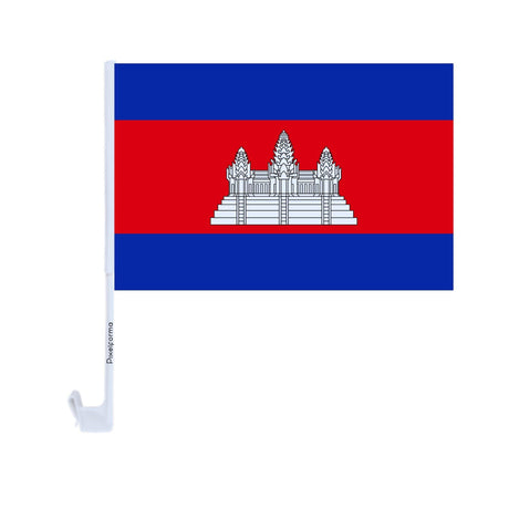 Drapeau voiture du Cambodge en polyester - Pixelforma 