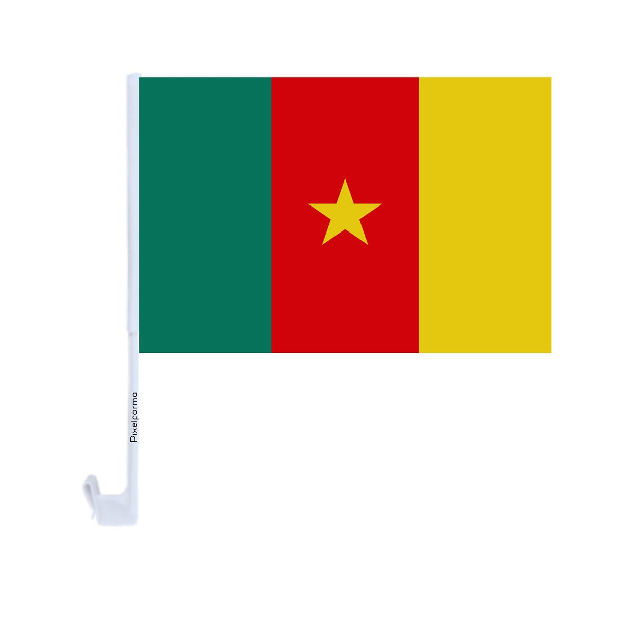 Drapeau voiture du Cameroun en polyester - Pixelforma 