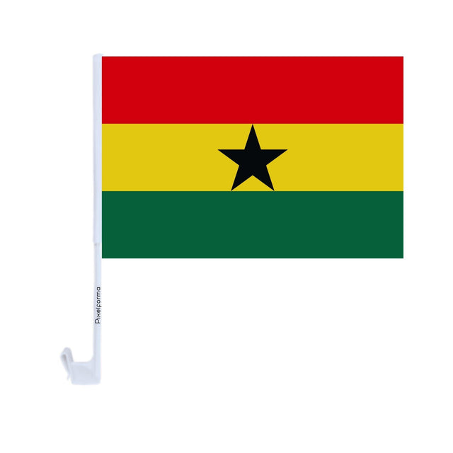 Drapeau voiture du Ghana en polyester - Pixelforma 