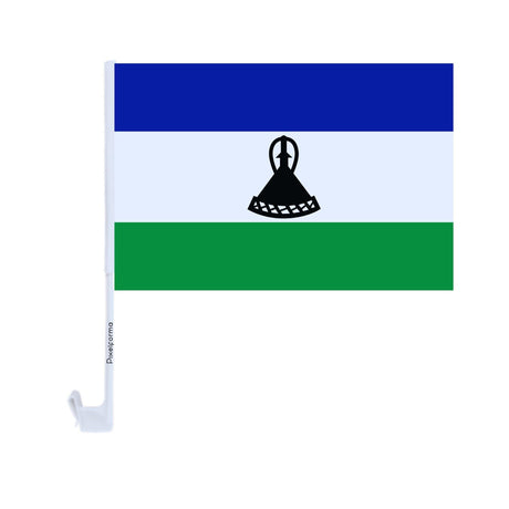 Drapeau voiture du Lesotho en polyester - Pixelforma 