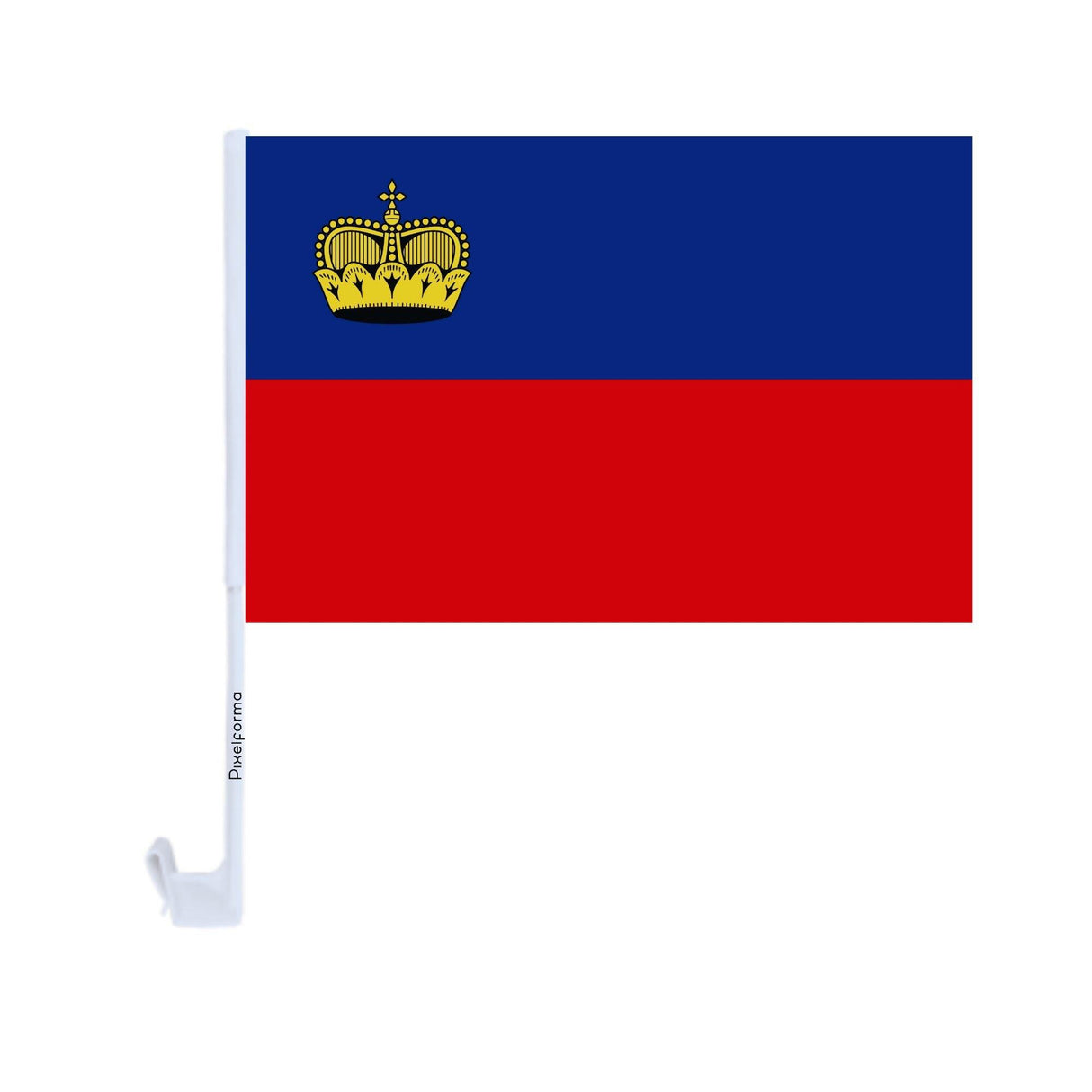 Drapeau voiture du Liechtenstein en polyester - Pixelforma 
