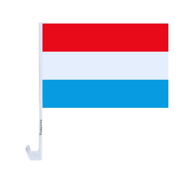 Drapeau voiture du Luxembourg en polyester - Pixelforma 