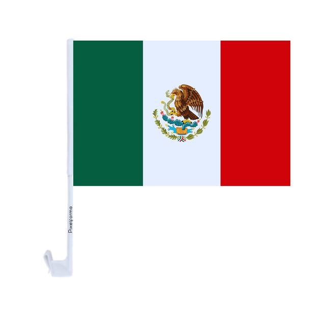 Drapeau voiture du Mexique en polyester - Pixelforma 