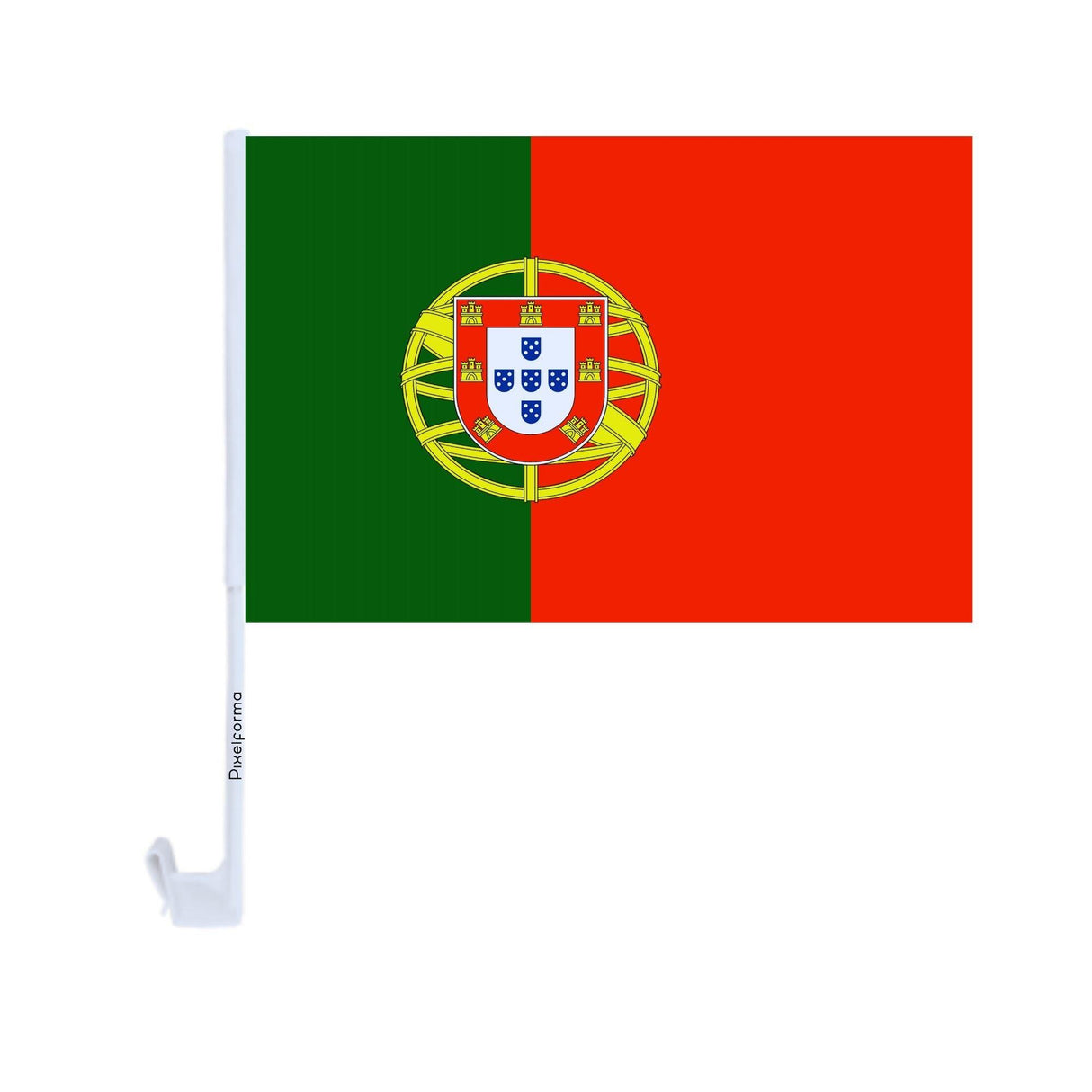 Drapeau voiture du Portugal en polyester - Pixelforma 