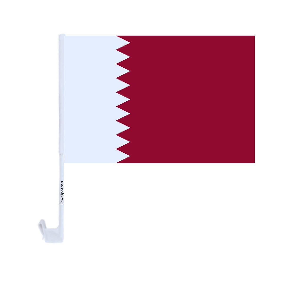 Drapeau voiture du Qatar en polyester - Pixelforma 