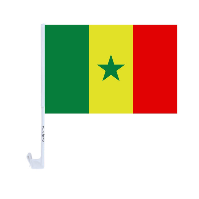 Drapeau voiture du Sénégal en polyester - Pixelforma 