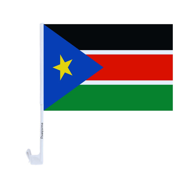 Drapeau voiture du Soudan du Sud en polyester - Pixelforma 