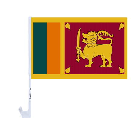 Drapeau voiture du Sri Lanka en polyester - Pixelforma 
