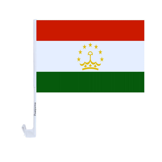 Drapeau voiture du Tadjikistan en polyester - Pixelforma 