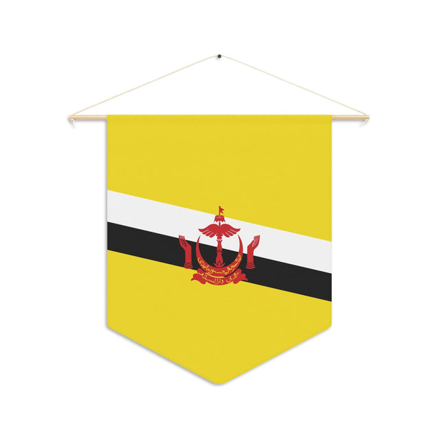 Fanion Drapeau de Brunei à suspendre en polyester - Pixelforma 
