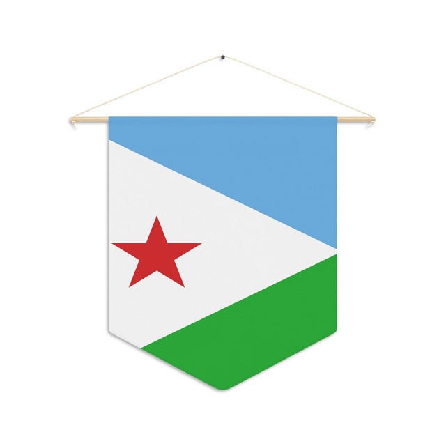 Fanion Drapeau de Djibouti à suspendre en polyester - Pixelforma 