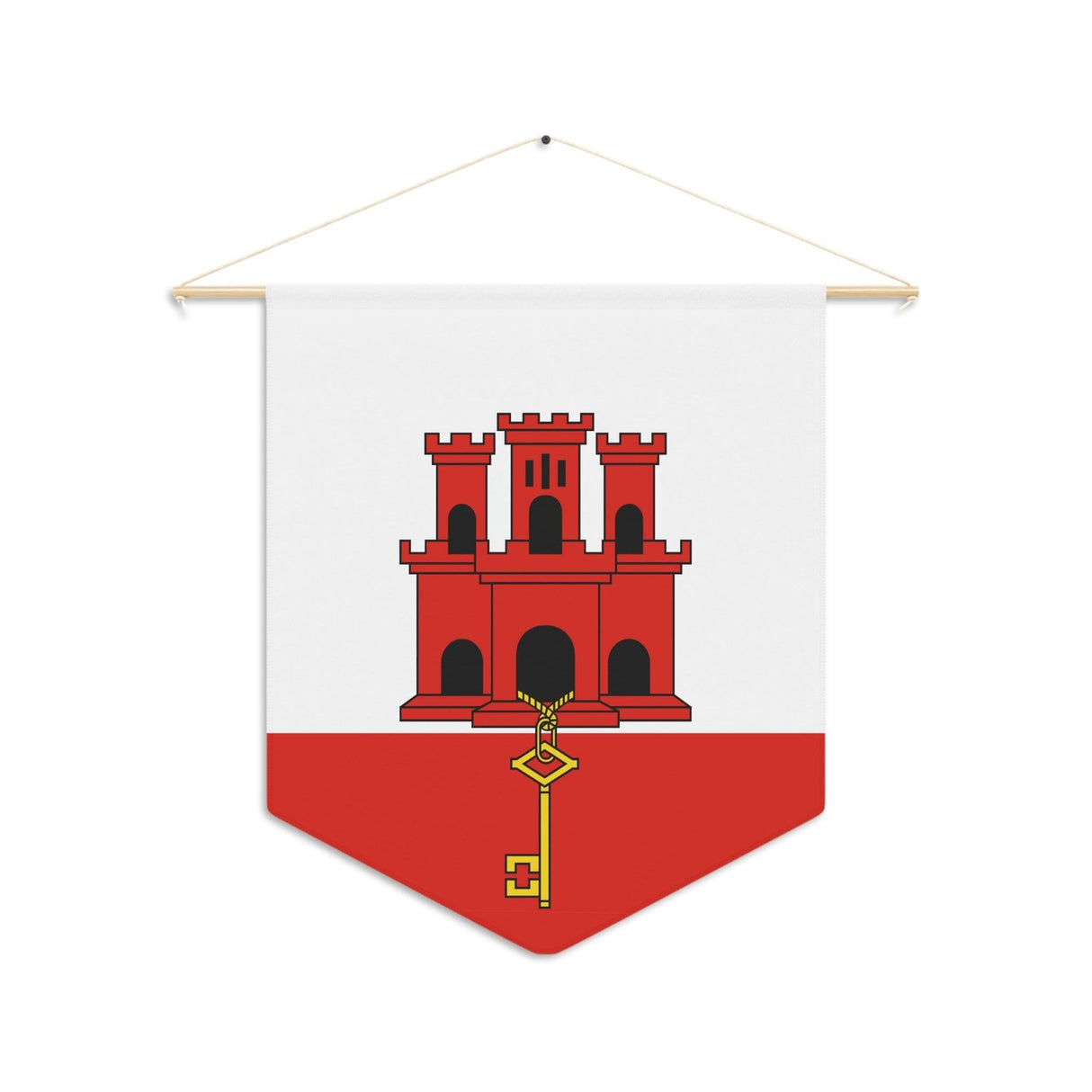 Fanion Drapeau de Gibraltar à suspendre en polyester - Pixelforma 