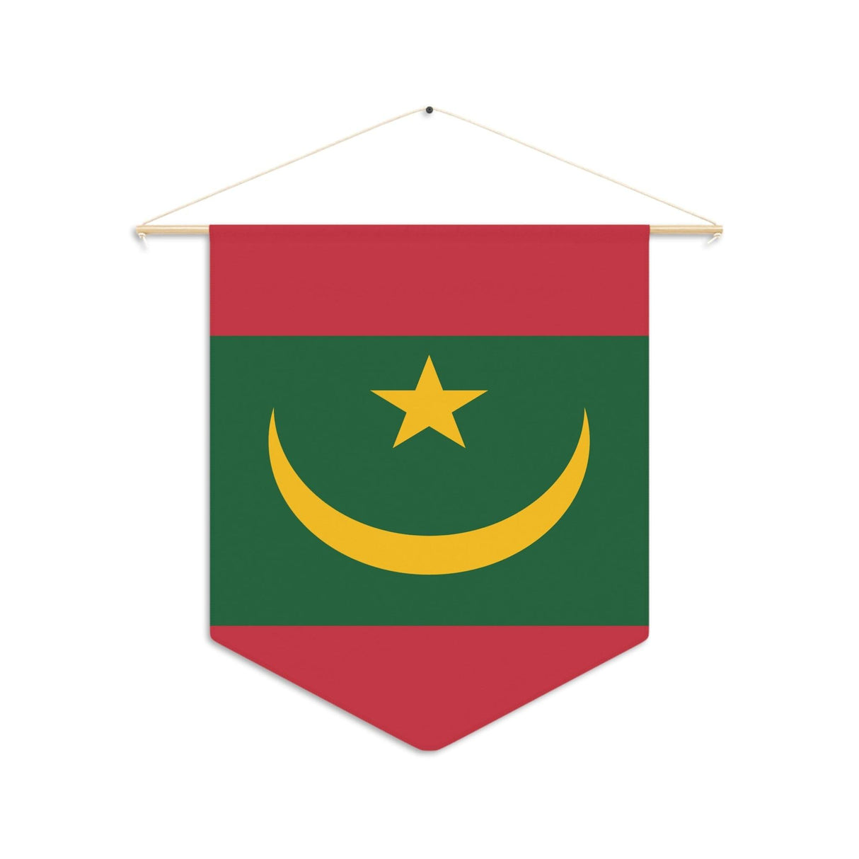 Fanion Drapeau de la Mauritanie à suspendre en polyester - Pixelforma 