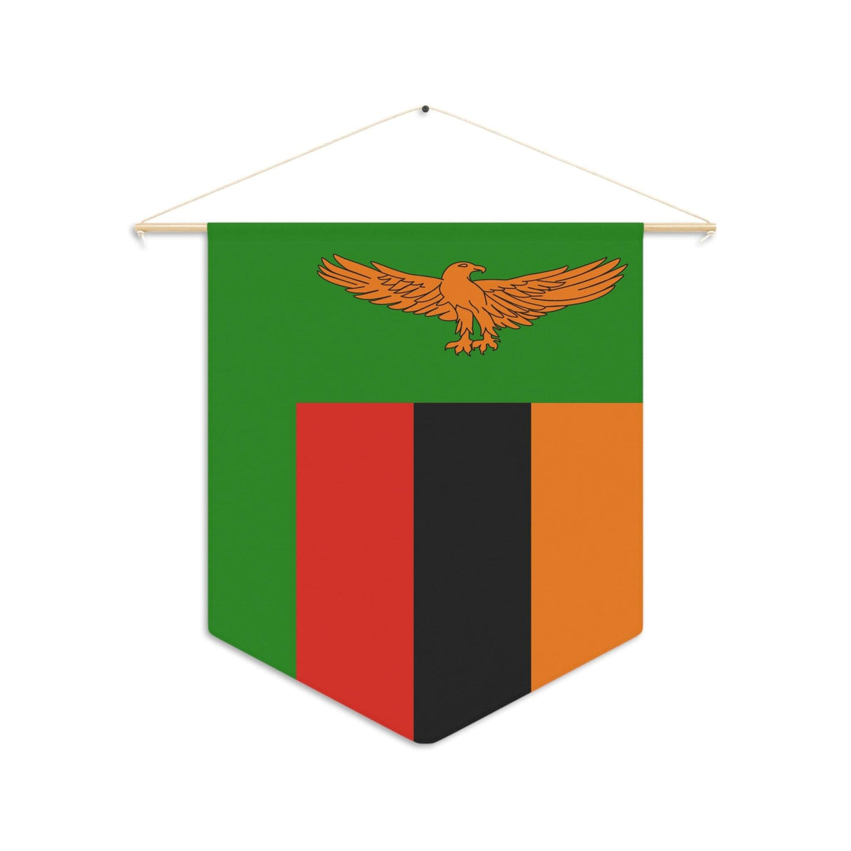 Fanion Drapeau de la Zambie à suspendre en polyester - Pixelforma 