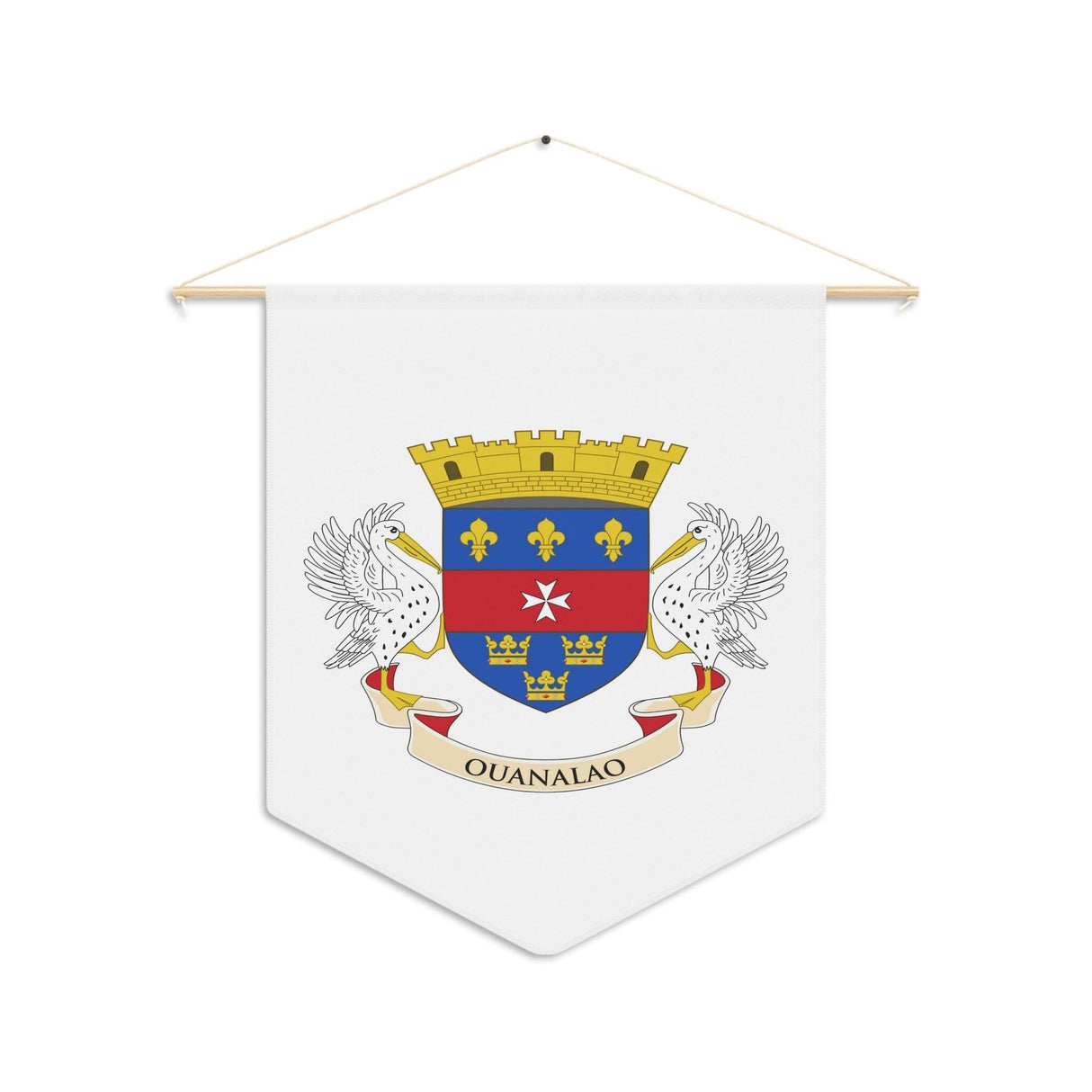 Fanion Drapeau de Saint-Barthélemy à suspendre en polyester - Pixelforma 