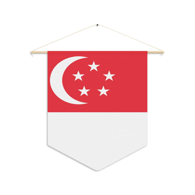 Fanion Drapeau de Singapour à suspendre en polyester - Pixelforma 