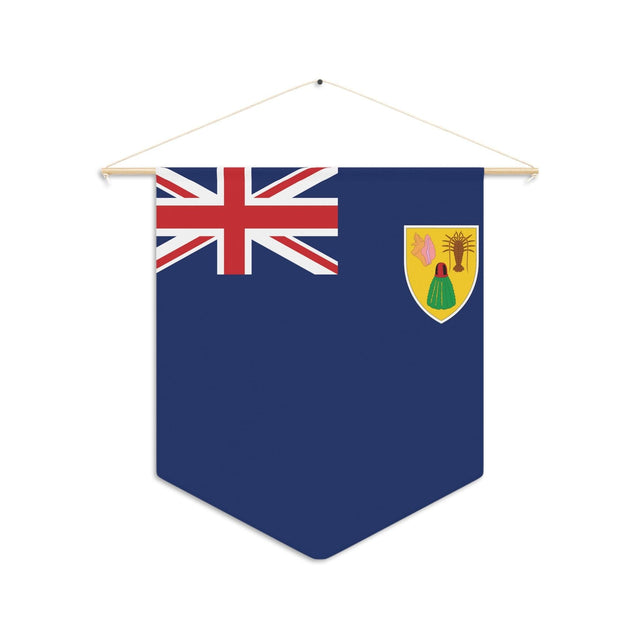 Fanion Drapeau des Îles Turques-et-Caïques à suspendre en polyester - Pixelforma 