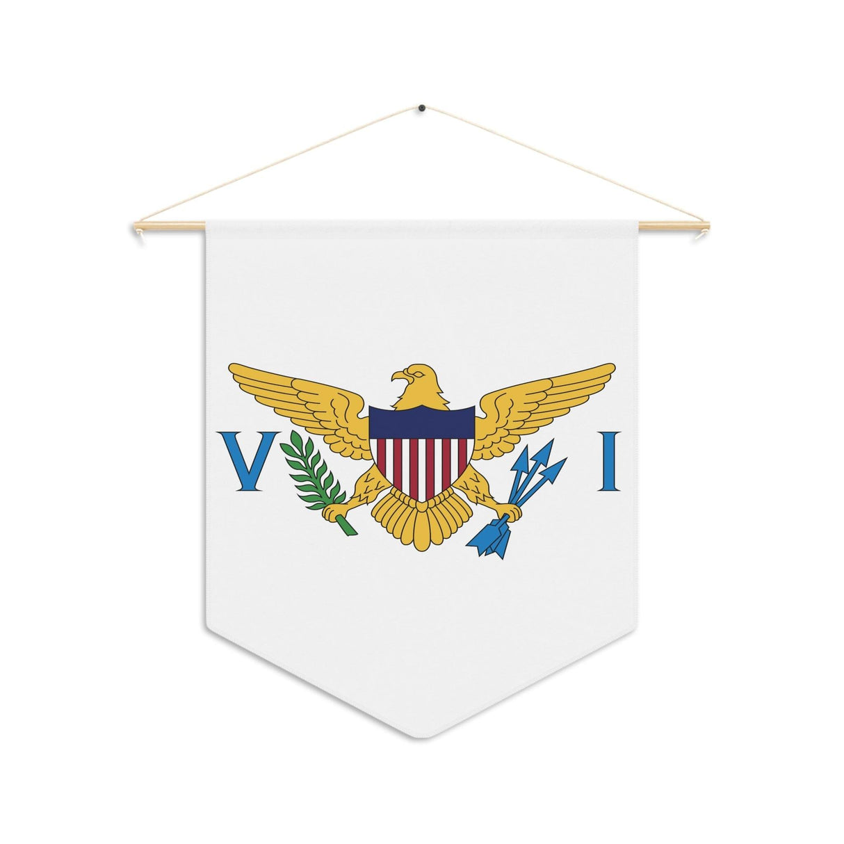 Fanion Drapeau des Îles Vierges des États-Unis à suspendre en polyester - Pixelforma 