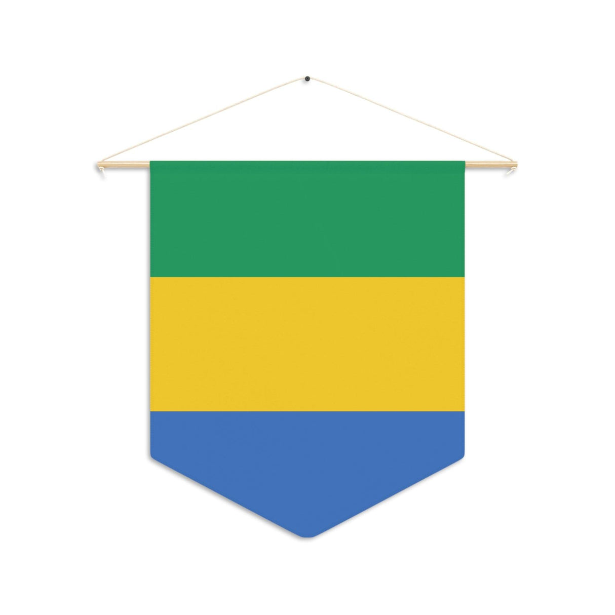 Fanion Drapeau du Gabon à suspendre en polyester - Pixelforma 