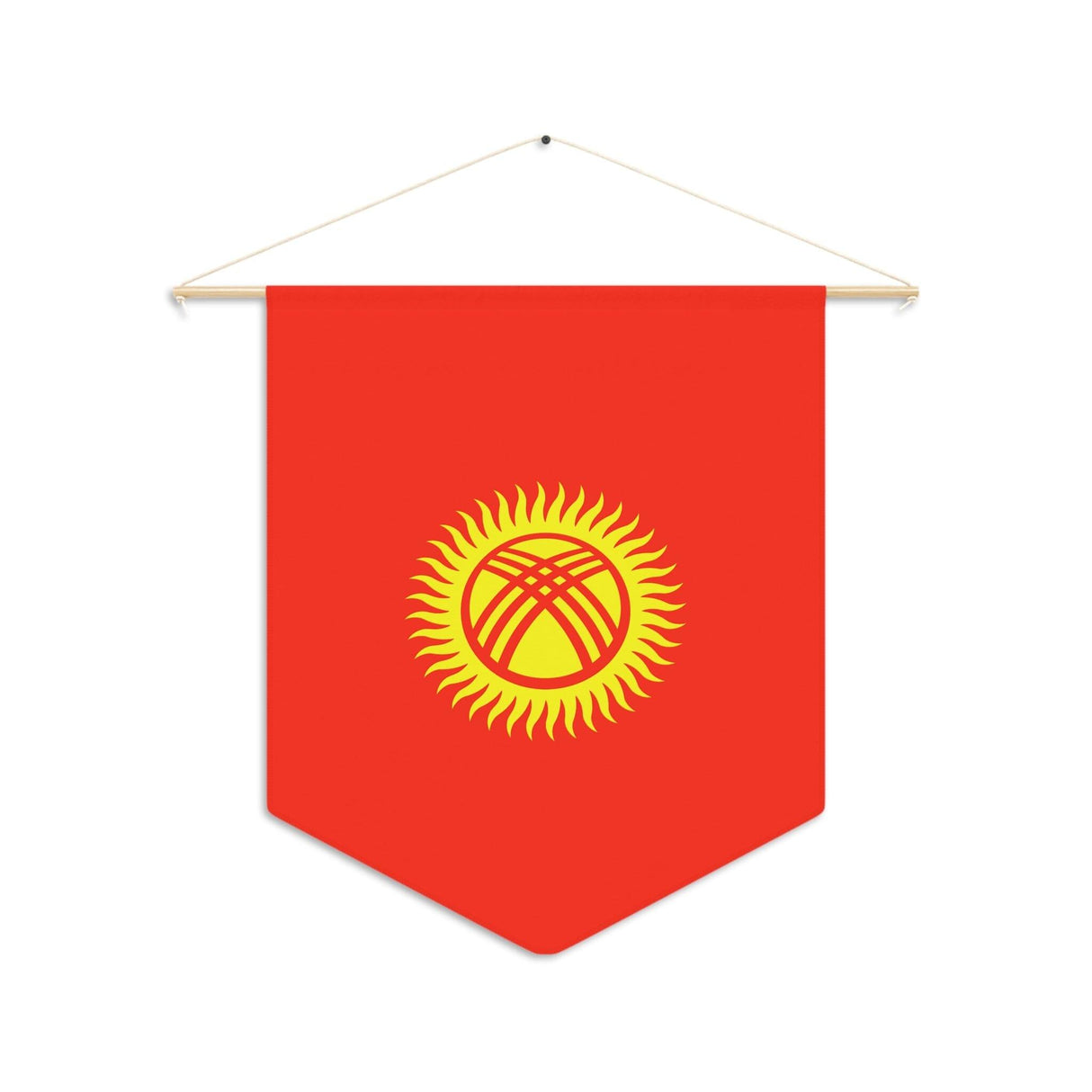 Fanion Drapeau du Kirghizistan à suspendre en polyester - Pixelforma 