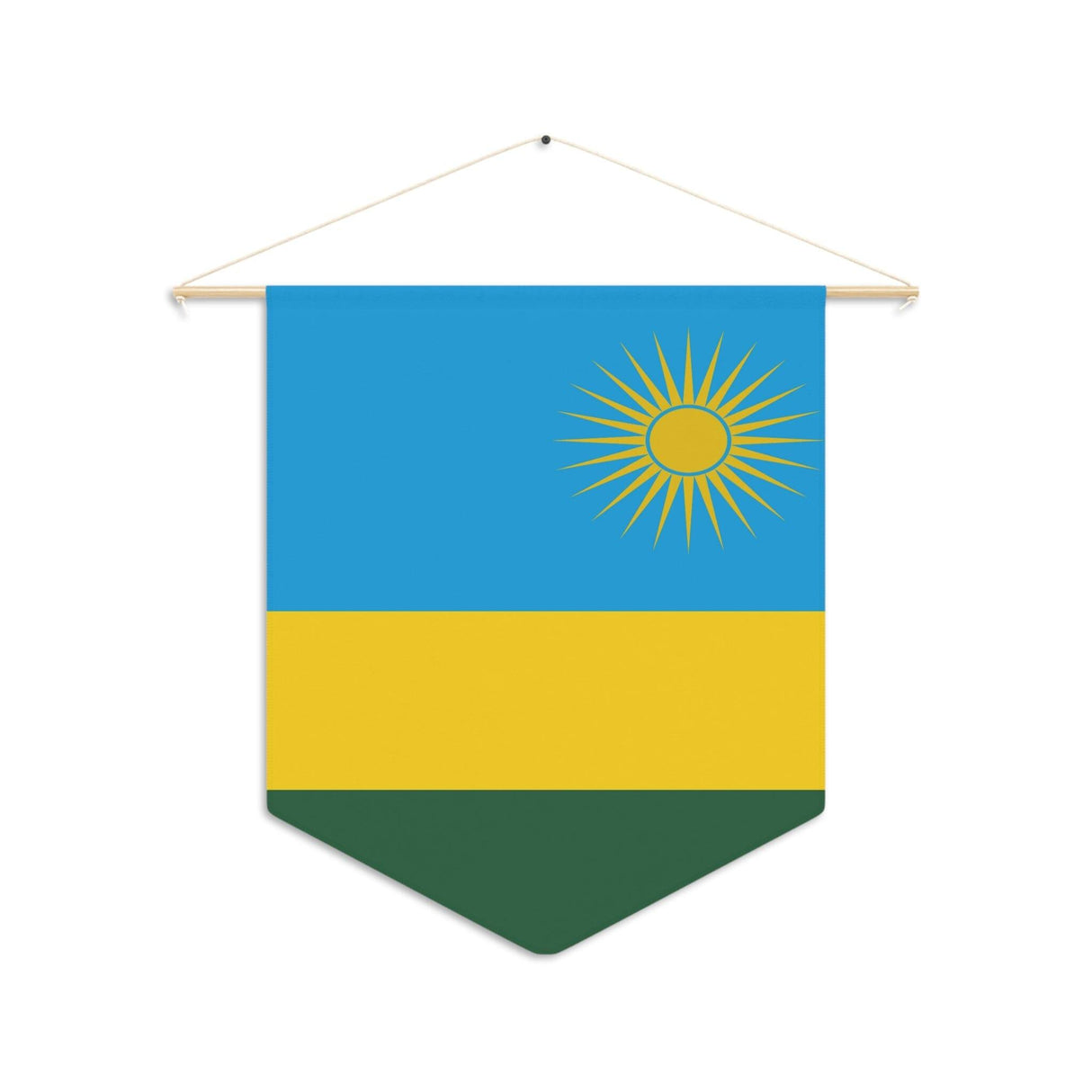 Fanion Drapeau du Rwanda à suspendre en polyester - Pixelforma 