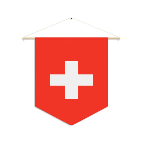 Fanion Drapeau et armoiries de la Suisse à suspendre en polyester - Pixelforma 