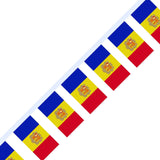 Guirlande Drapeau d'Andorre en plusieurs tailles - Pixelforma 