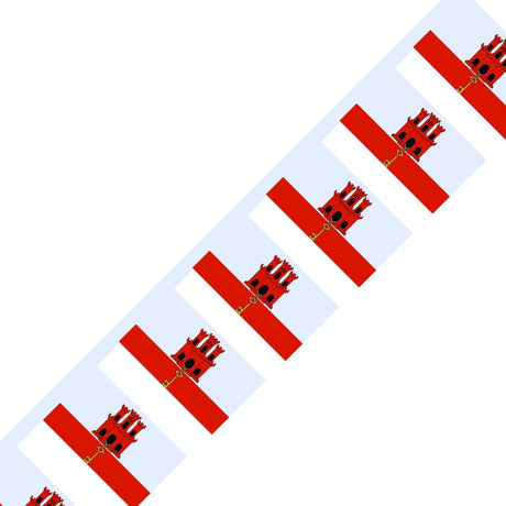 Guirlande Drapeau de Gibraltar en plusieurs tailles - Pixelforma 