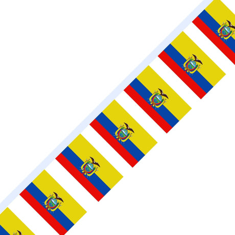 Guirlande Drapeau de l'Équateur en plusieurs tailles - Pixelforma 