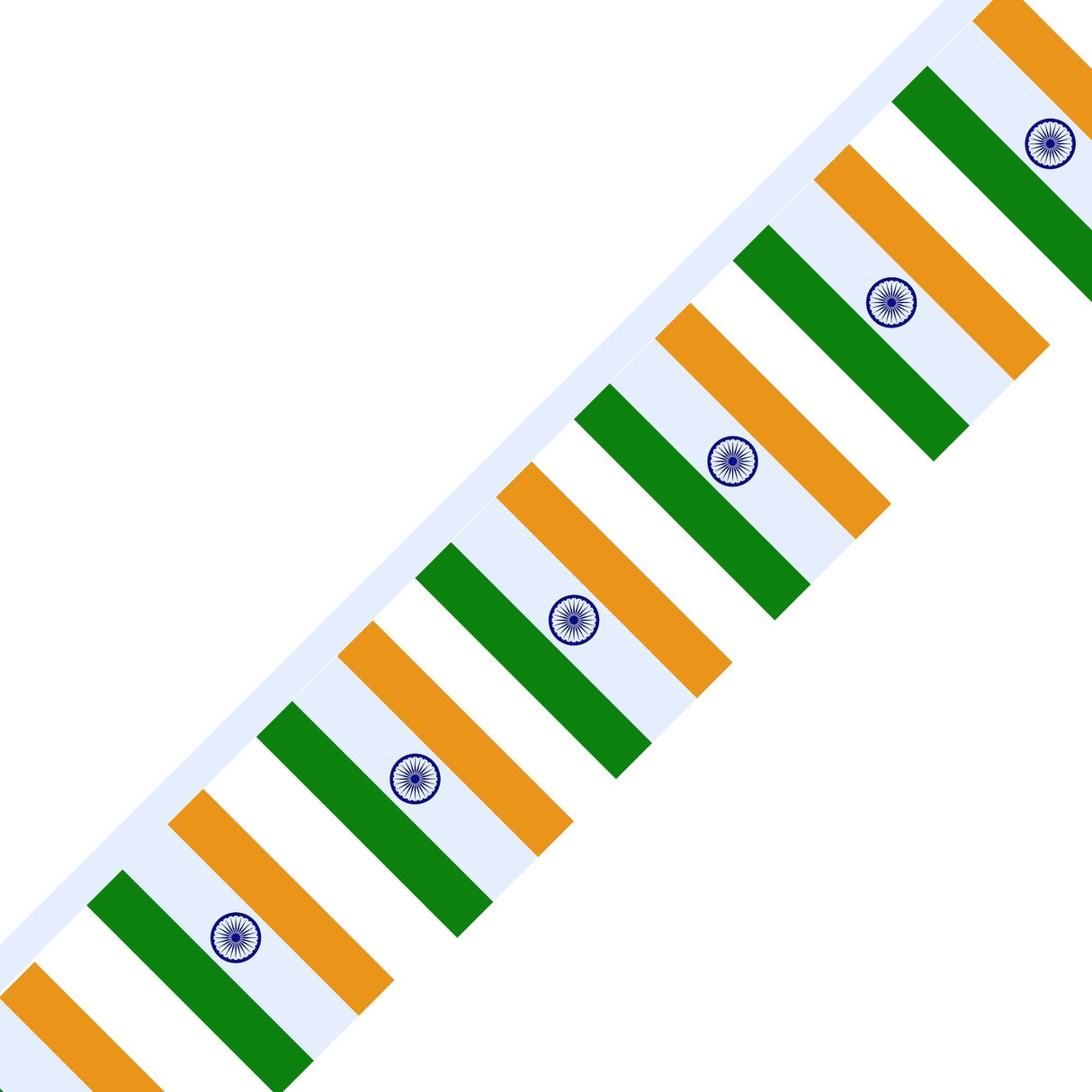 Guirlande Drapeau de l'Inde en plusieurs tailles - Pixelforma 