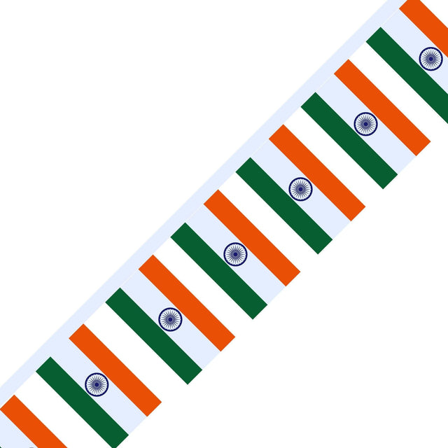 Guirlande Drapeau de l'Inde officiel en plusieurs tailles - Pixelforma 