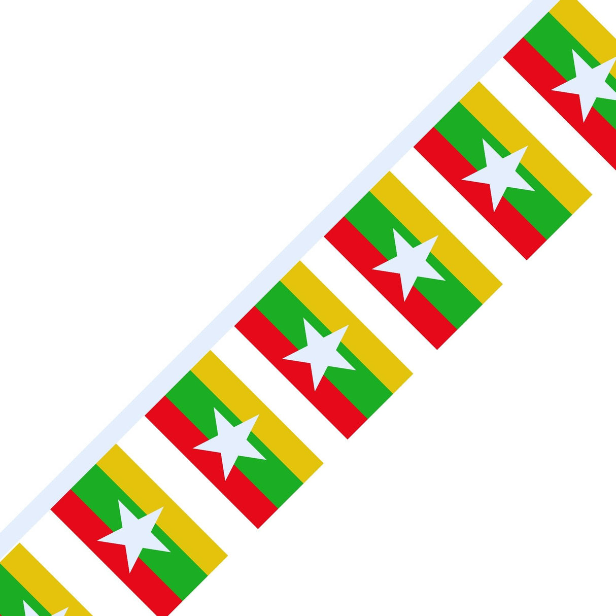 Guirlande Drapeau de la Birmanie en plusieurs tailles - Pixelforma 