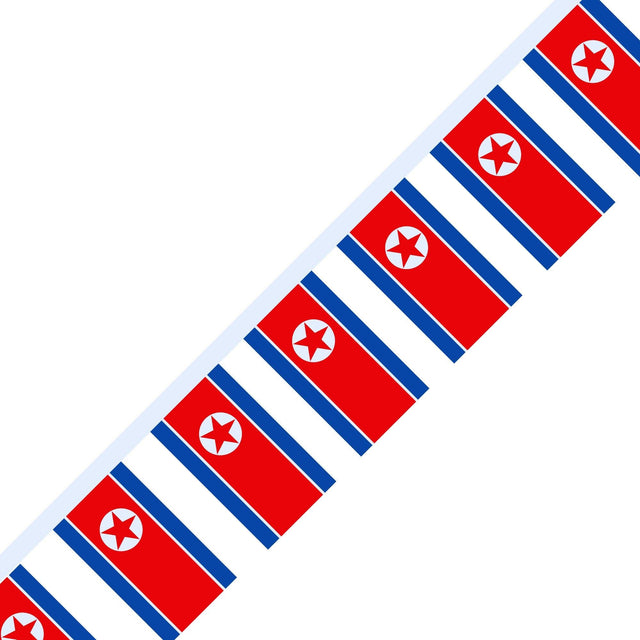 Guirlande Drapeau de la Corée du Nord en plusieurs tailles - Pixelforma 