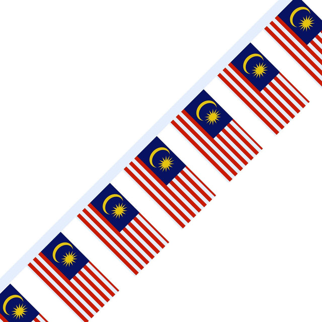 Guirlande Drapeau de la Malaisie en plusieurs tailles - Pixelforma 
