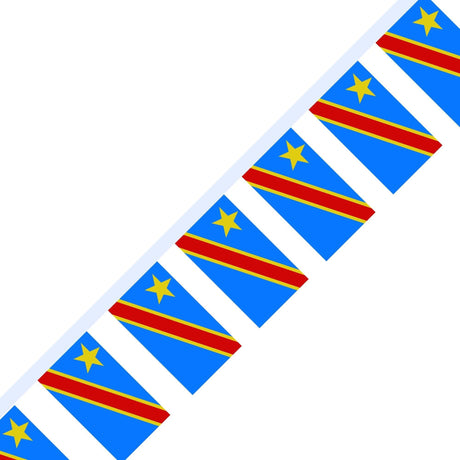 Guirlande Drapeau de la république démocratique du Congo en plusieurs tailles - Pixelforma 