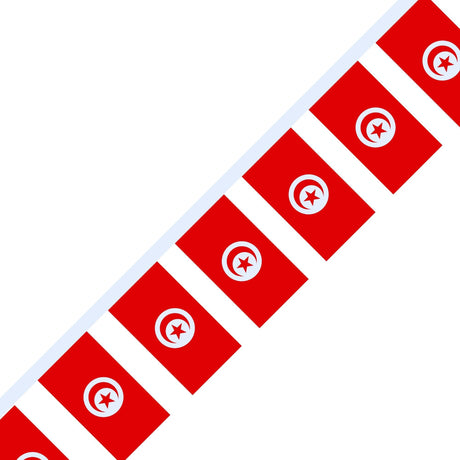 Guirlande Drapeau de la Tunisie en plusieurs tailles - Pixelforma 