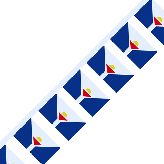 Guirlande Drapeau de Saint-Martin (Antilles françaises) en plusieurs tailles - Pixelforma 