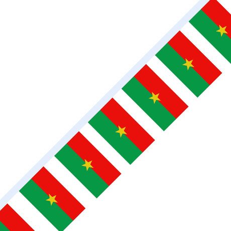Guirlande Drapeau du Burkina Faso en plusieurs tailles - Pixelforma 