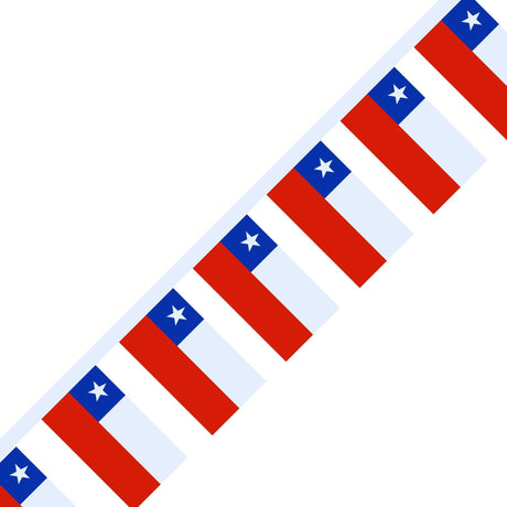 Guirlande Drapeau du Chili en plusieurs tailles - Pixelforma 