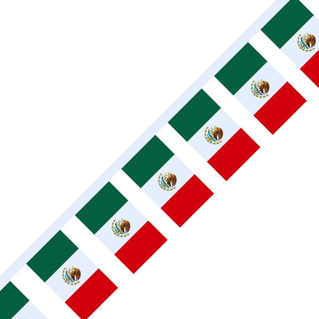 Guirlande Drapeau du Mexique en plusieurs tailles - Pixelforma 