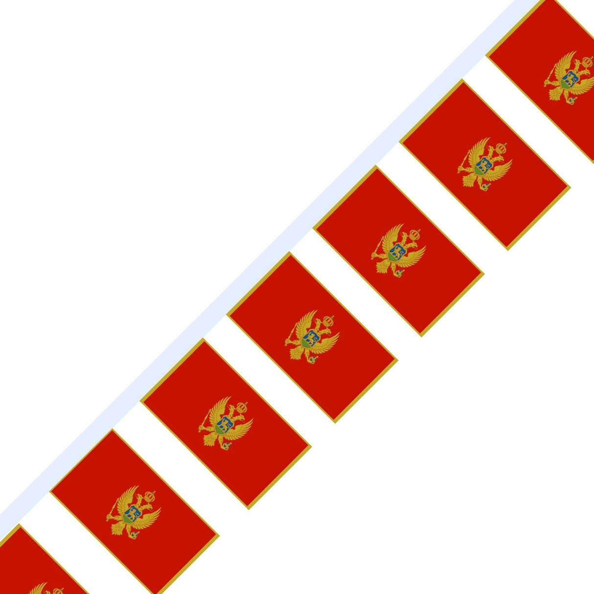 Guirlande Drapeau du Monténégro en plusieurs tailles - Pixelforma 