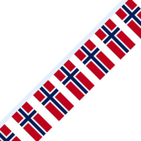 Guirlande Drapeau du Svalbard et de Jan Mayen en plusieurs tailles - Pixelforma 