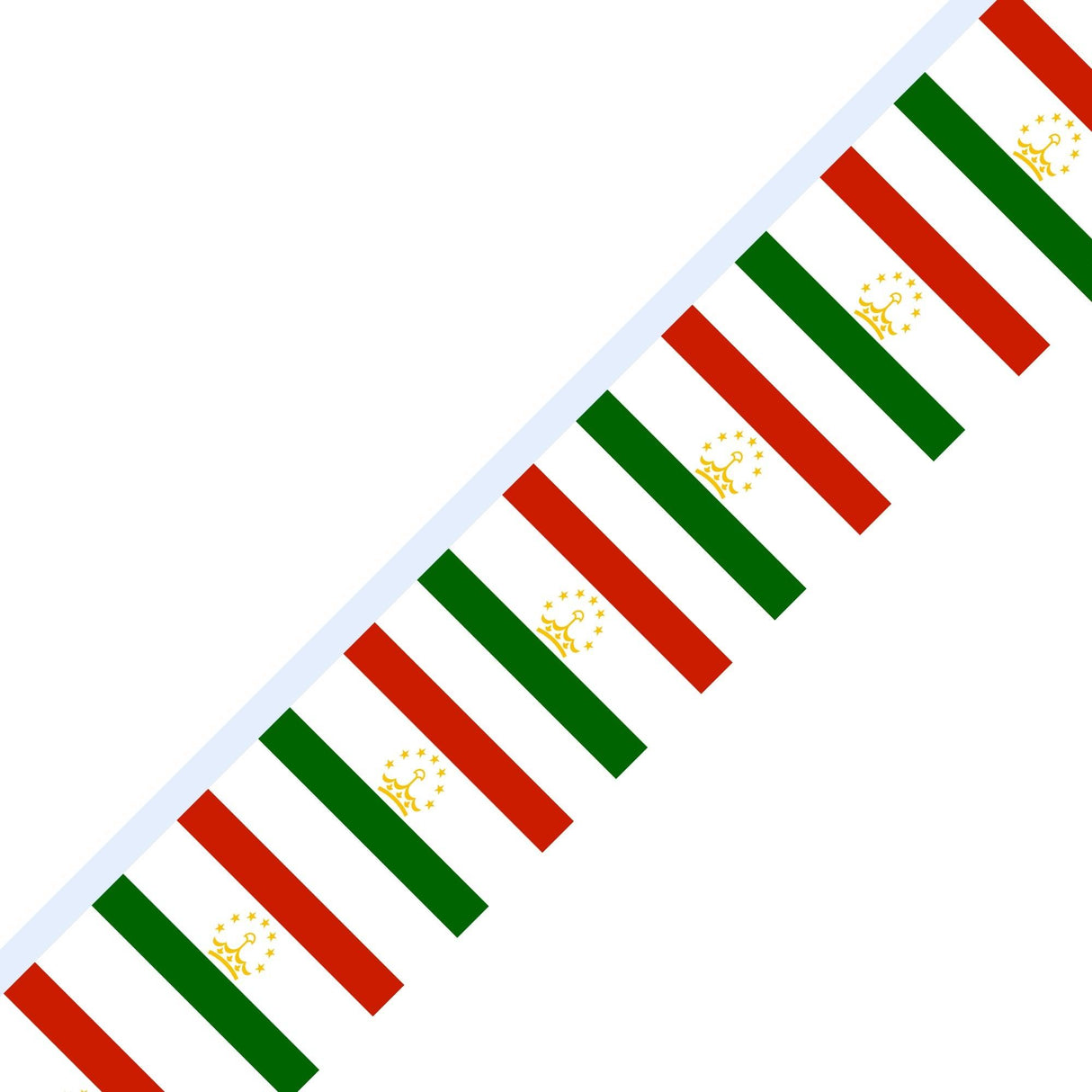 Guirlande Drapeau du Tadjikistan en plusieurs tailles - Pixelforma 