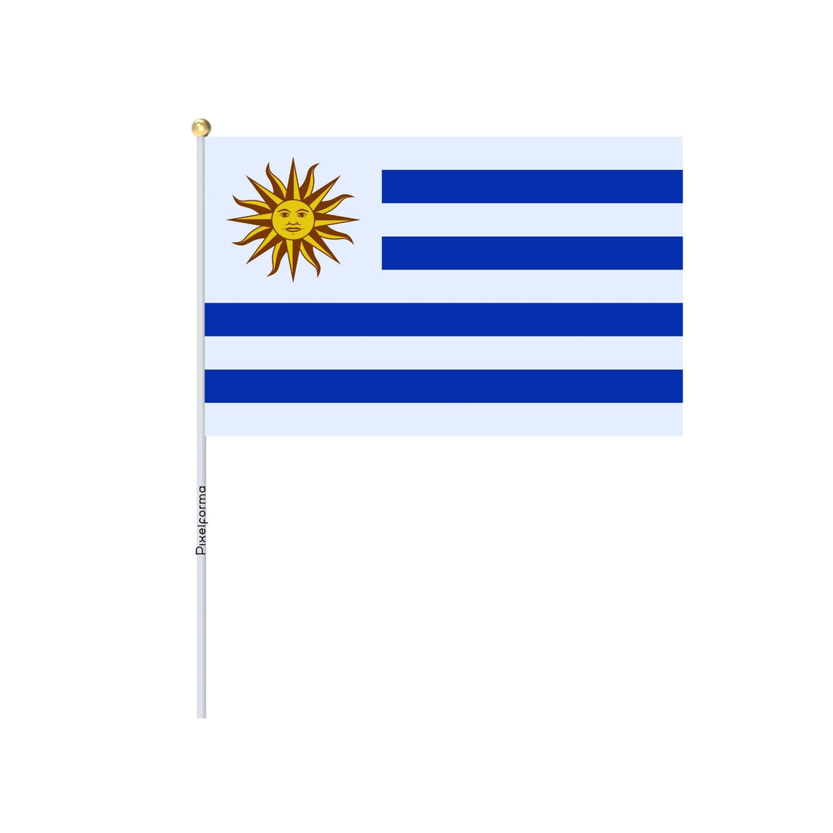 Lots Mini Drapeau de l'Uruguay en plusieurs tailles - Pixelforma 