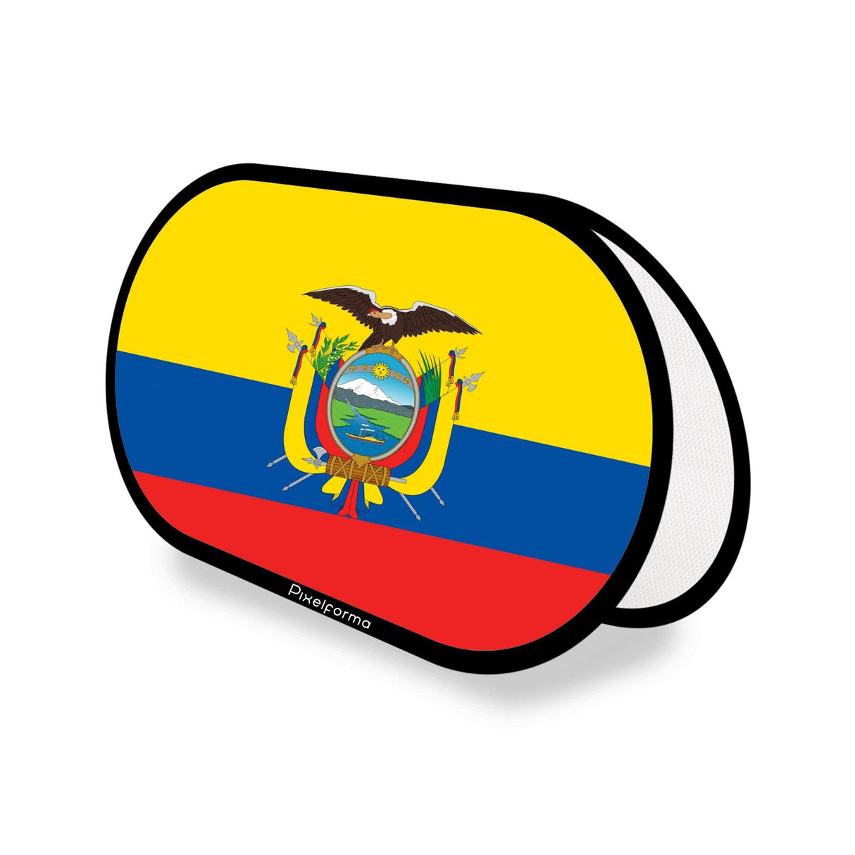 Support publicitaire ovale Drapeau de l'Équateur - Pixelforma 
