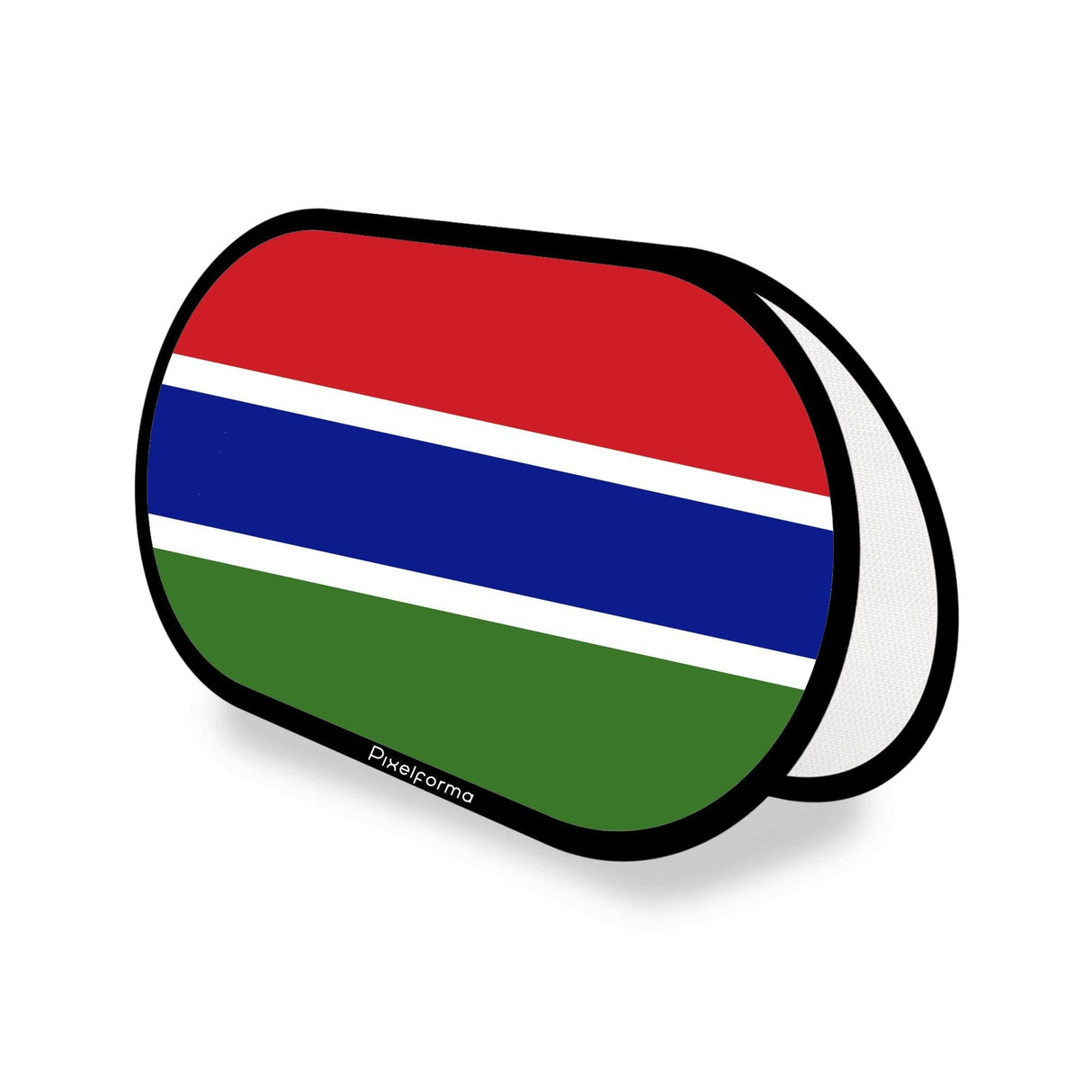 Support publicitaire ovale Drapeau de la Gambie - Pixelforma 