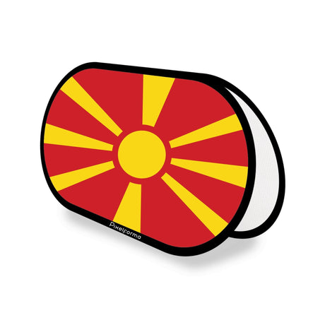 Support publicitaire ovale Drapeau de la Macédoine du Nord - Pixelforma 