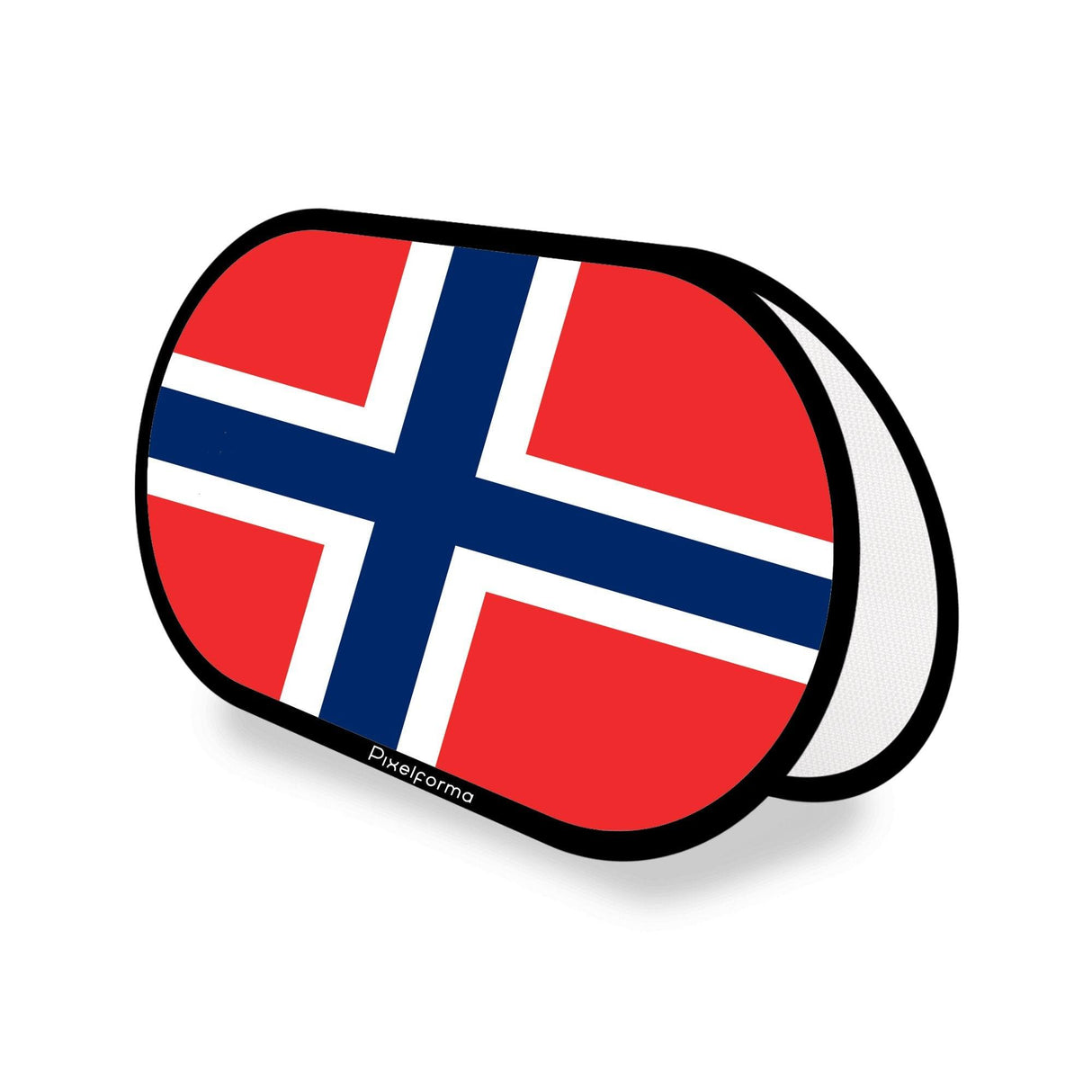 Support publicitaire ovale Drapeau de la Norvège - Pixelforma 