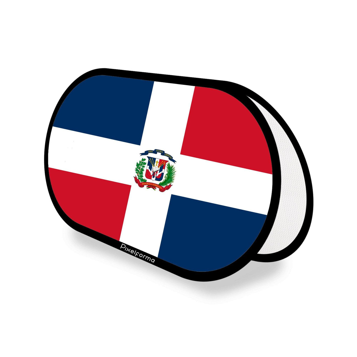 Support publicitaire ovale Drapeau de la République dominicaine - Pixelforma 